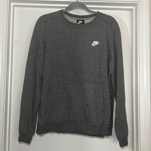 Grey Nike Crewneck with Front Pocket